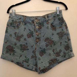 BDG Super High Rise Foxy Floral Print Jean Shorts | 29